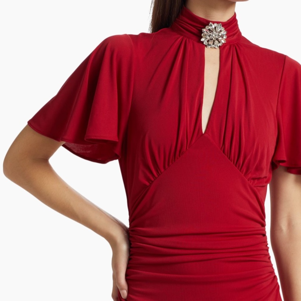 Cinq à Sept Elegant Red Current Dress